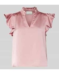 Neo Noir - Regular Fit Blousetop Met Opstaande Kraag - Lyst