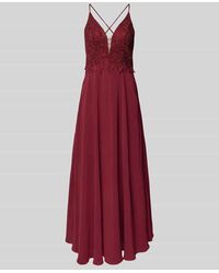 Luxuar - Abendkleid mit Spitzenbesatz - Lyst