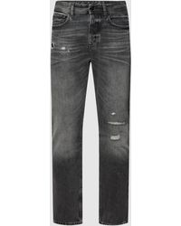 BOSS by HUGO BOSS - Tapered Fit Jeans im Destroyed-Look Modell 'Taber' - Lyst
