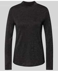 Street One - Shirt Met Lange Mouwen Van Viscosemix Met Opstaande Kraag - Lyst