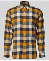 Camel Active - Regular Fit Freizeithemd aus Flanell mit Label-Stitching - Lyst