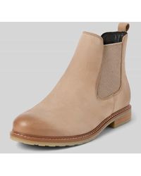 Tamaris - Chelsea Boots Aus Leder Mit Ziernaht - Lyst