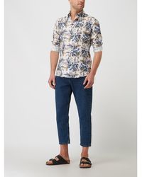 Eton Slim Fit Zakelijk Overhemd Van Katoen - Naturel