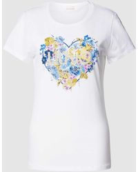 Liu Jo - T-shirt Met Label- En Motiefprint - Lyst