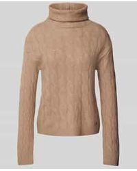 Monari - Gebreide Pullover Met Ribboorden - Lyst