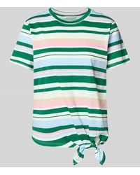 Tom Tailor - Regular Fit T-Shirt mit Knoten-Detail - Lyst