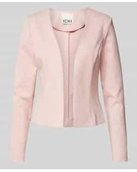 Ichi - Regular Fit Blazer Met Opengewerkte Voorkant - Lyst