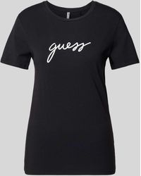 Guess - T-shirt Met Labelprint - Lyst