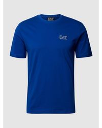 EA7 T-Shirt mit Backprint - Blau
