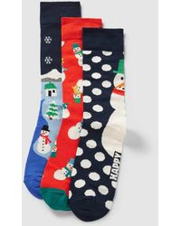 Happy Socks - Socken mit Motiv-Print Modell 'Snowman' im 3er-Pack - Lyst