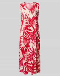 ZABAIONE - Midi-Jurk Van Viscose Met V-Hals - Lyst
