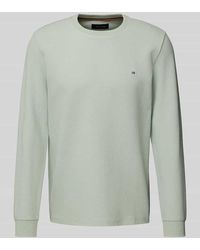 Christian Berg Men - Longsleeve Mit Label-Stitching - Lyst