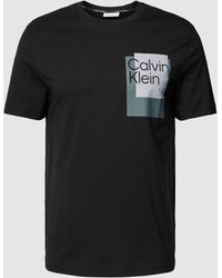 Calvin Klein - T-shirt Met Labelprint - Lyst