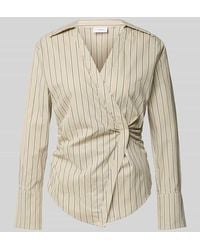 Comma, - Slim Fit Bluse in Wickel-Optik - Lyst