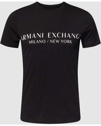 Armani Exchange - T-Shirt mit Label-Print Modell 'milano' - Lyst