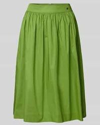 Marc Cain - Knielange Rok Met Labeldetail - Lyst