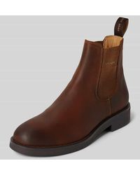 GANT - Chelsea Boots Aus Leder Mit Label-Detail Modell 'Prepdale' - Lyst