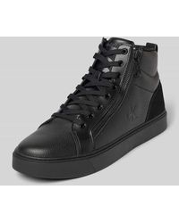 Calvin Klein - High Top Sneaker aus Leder mit Reißverschluss - Lyst