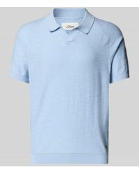 S.oliver - Regular Fit Poloshirt mit Flammgarnstruktur - Lyst
