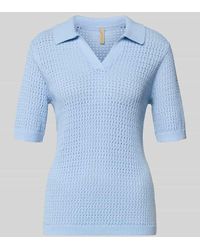 Soya Concept - Strickpullover mit Polokragen und 1/2-Arm Modell 'DENEFA' - Lyst
