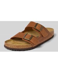 Birkenstock - Slides aus Leder mit Dornschließe Modell 'Arizona' - Lyst