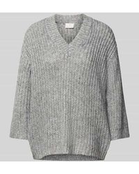 Kaffe - Strickpullover Mit V-Ausschnitt Modell 'Vinda' - Lyst