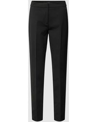 Comma, - Stoffhose mit Label-Detail - Lyst