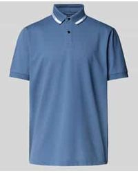 Christian Berg Men - Poloshirt Met Korte Knoopsluiting En Logoprint - Lyst