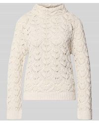 Monari - Regular Fit Strickpullover mit Woll-Anteil Modell 'Chenille Ajour' - Lyst