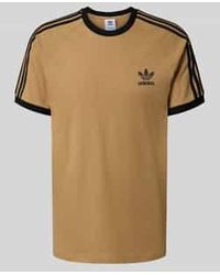 adidas Originals - T-Shirt Met Labelstitching En Ronde Hals - Lyst