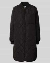 Jake*s - Regular Fit Gewatteerde Lange Jas Met Opstaande Kraag - Lyst