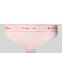 Calvin Klein - String mit elastischem Bund und Label-Details - Lyst