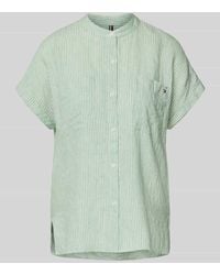 Tommy Hilfiger - Relaxed Fit Leinenbluse mit kurzen Ärmeln - Lyst