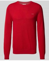 GANT - Strickpullover mit Label-Stitching Modell 'PIQUE' - Lyst