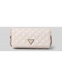 Guess - Clutch Met Doorgestikte Naden En Labelapplicatie, Model 'Giully Ii' - Lyst
