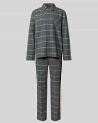 Schiesser - Relaxed Fit Pyjama Met Kentkraag - Lyst