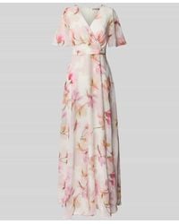 Christian Berg Cocktail - Abendkleid mit V-Ausschnitt - Lyst