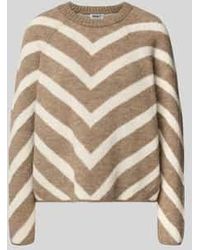 ONLY - Regular Fit Gebreide Pullover Met Streepmotief, Model 'Eliza' - Lyst