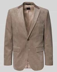 Christian Berg Men - Slim Fit Colbert Met Reverskraag - Lyst