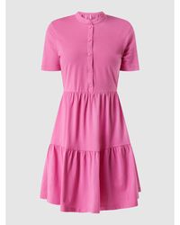 ONLY Kleid mit kurzer Knopfleiste Modell 'May' - Pink