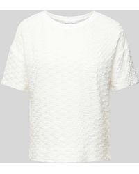Opus - T-shirt Met Structuurmotief - Lyst
