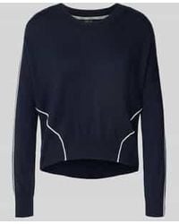 Marc Cain - Gebreide Pullover Van Wolmix Met Ronde Hals - Lyst