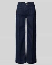 Opus - Wide Leg Jeans Met Vouwplooien Model 'Miva Authentic' - Lyst