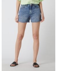 Dames Kleding voor voor Shorts voor Jeans en denim shorts Gescheurde Denim Shorts Met Hoge Taille in het Blauw ONLY Pacy 