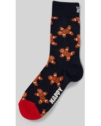 Happy Socks - Regular Fit Socken mit Motiv-Stitching Modell 'Gingerbread Man' - Lyst