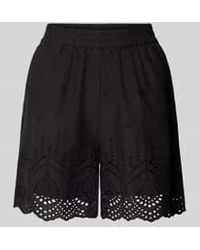 Freequent - Regular Fit Korte Broek Met Broderie Anglaise, Model 'Caylin' - Lyst