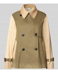 Weekend by Maxmara - Cropped Trenchcoat aus Baumwoll-Mix - Lyst