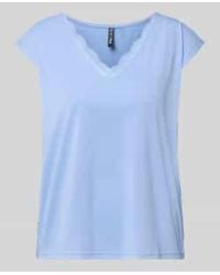 Pieces - Relaxed Fit T-Shirt Van Modalmix Model 'Kamala Lace' - Lyst