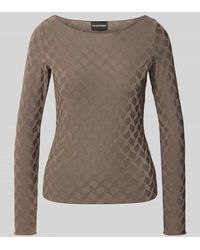 Emporio Armani - Longsleeve mit U-Boot-Ausschnitt - Lyst
