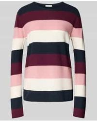 Tom Tailor - Regular Fit Gebreide Pullover Van Een Mix Van Katoen En Viscose - Lyst